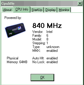 842MHz CPUIDLE